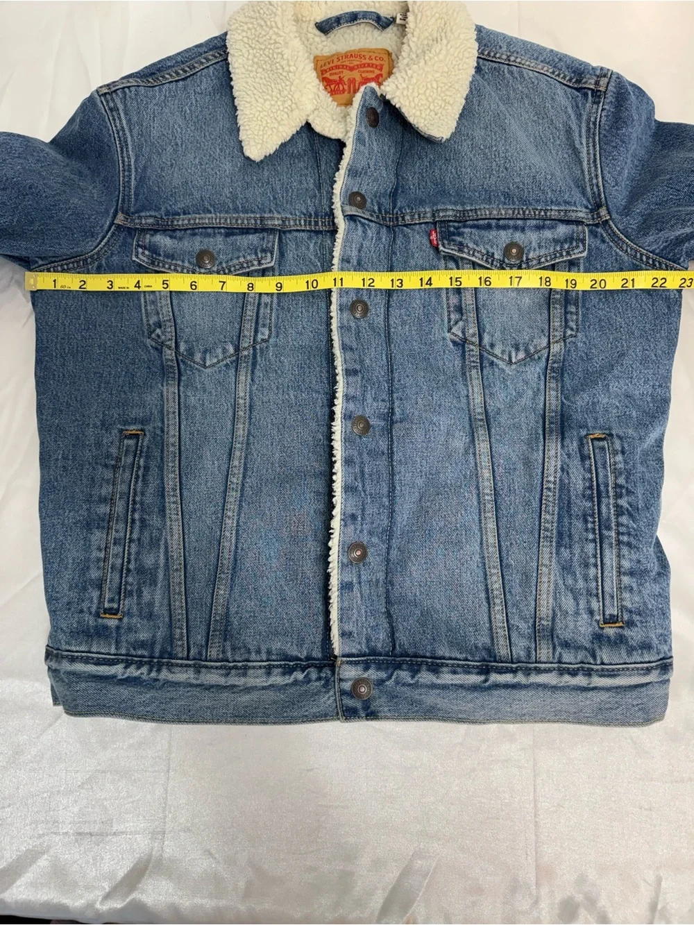 Levi's Men's Denim Type III Sherpa Lined Trucker Jacket EUC
